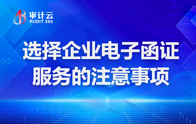 选择企业电子函证服务的注意事项