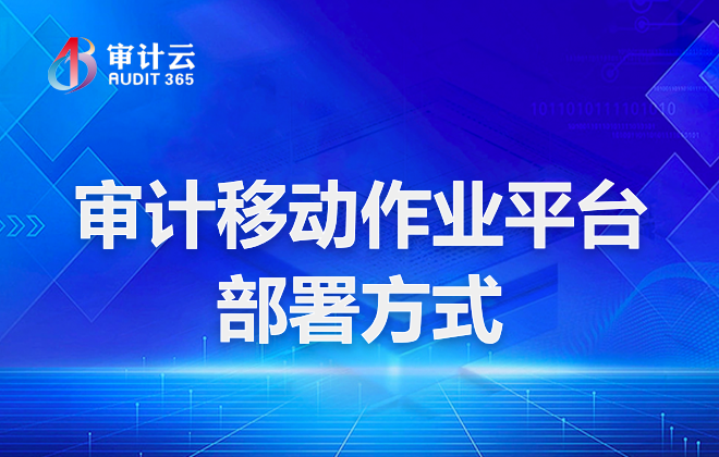 审计移动作业平台部署方式