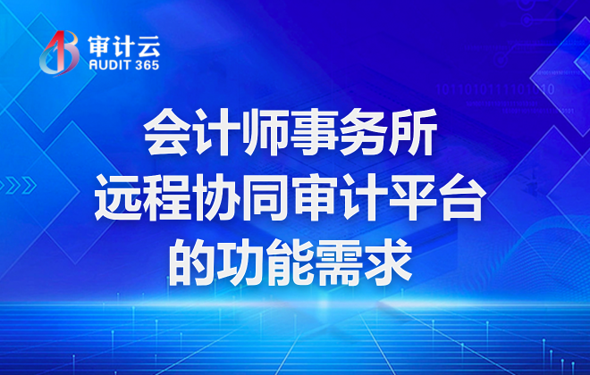 会计师事务所远程协同审计平台的功能需求