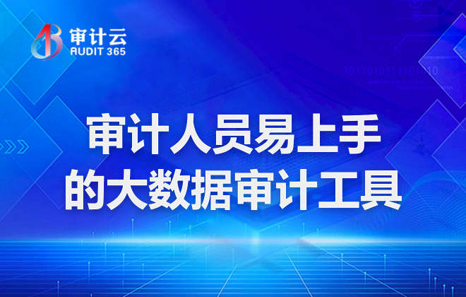 审计人员易上手的大数据审计工具