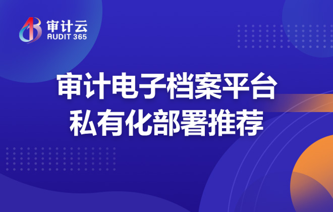 审计电子档案平台私有化部署推荐